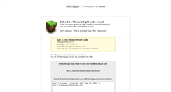 Desktop Screenshot of freeminecraftgiftcode.net