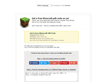 Tablet Screenshot of freeminecraftgiftcode.net